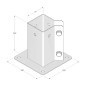 Support De Poteau Pspa 75 - 76X150X2.0 mm - D-Work Support De Poteau Pspa 75 - 76X150X2.0 mm - D-Work