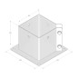 Support De Poteau PSPA 151x150x2 Mm - Acier - Fixation Robuste - D-Work