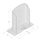 Support de Poteau PSD 141x200x3 mm - Acier - Fixation Robuste - D-Work