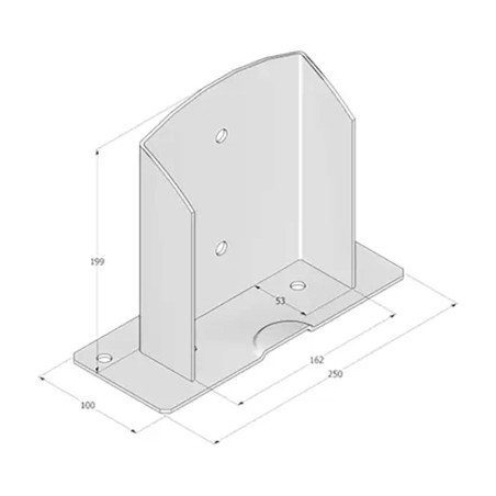 Support De Poteau Psd 160 - 161X200X3.0 mm - D-Work