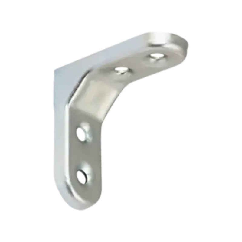 20 Équerres Acier Galvanisé 50x50 mm - Argent - Fixation Robuste - D-Work