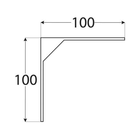 20 Équerres En Acier Wsm 100 G - 100X100 mm Galvanisée Argent - D-Work
