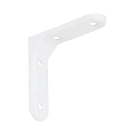 20 Équerres Petites 75x75 mm - Acier Blanc - Fixation Solide - D-Work