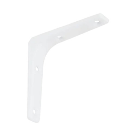 20 Équerres Acier 100x100 mm - Blanche - Fixation Solide - D-Work