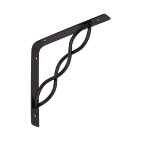 8 Équerres Avec Tige Entrelacée Wprp 150 - 150X150 mm Noir - D-Work