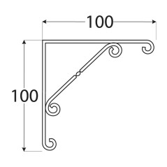 10 Équerres Décoratives 100x100 mm - Noires - Résistantes et Esthétiques - D-Work