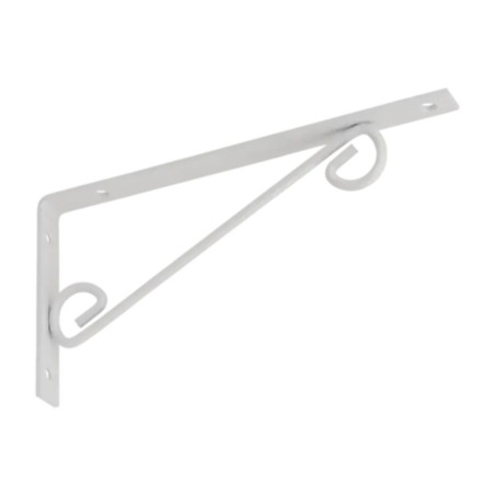 10 Équerres Décoratives Droites 250x125 mm - Blanche - Résistantes et Esthétiques - D-Work