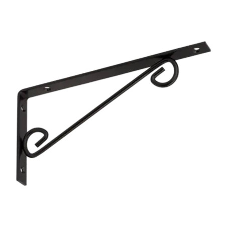 10 Équerres Décoratives Droites 250x125 mm - Noires - Résistantes et Esthétiques - D-Work