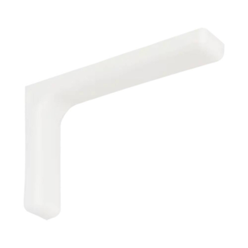10 Équerres Avec Cache Plastique 180x115x35 mm Blanche - D-Work