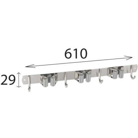10 Supports Pour Outils Umz 600 - 610X29 mm - D-Work