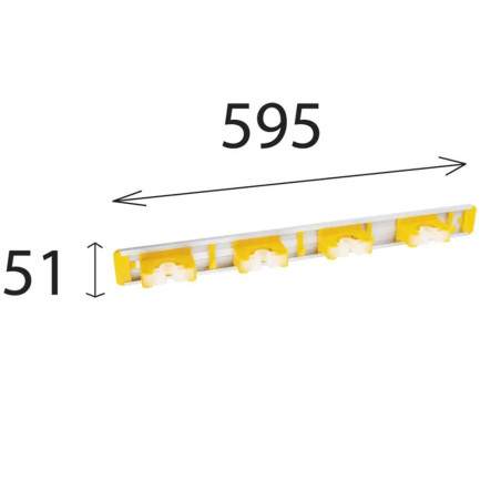 10 Supports Pour Outils UMD 600 580x52 mm - Fixation Murale Robuste - D-Work