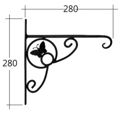 6 Supports Papillon Pour Pot de Fleurs - Fixation Murale Décorative - D-Work