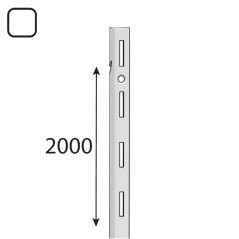 10 Montants Muraux Simples Rainurés Integri Blanc Awls 2000 Bi - 2000 mm - D-Work