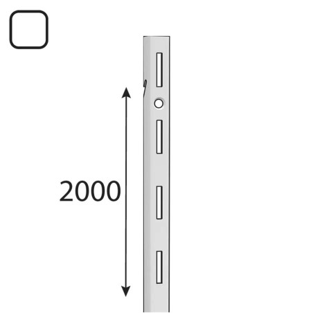 10 Montants Muraux Simples Rainurés Integri Blanc Awls 2000 Bi - 2000 mm - D-Work