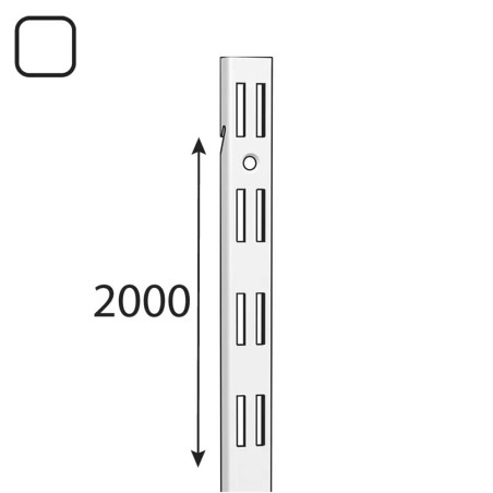 10 Montants Muraux Doubles Rainurés Integri Blanc Awld 2000 Bi - 2000 mm - D-Work