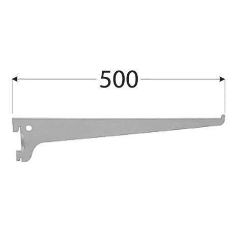 10 Consoles Simples Integri 500 mm - Anthracite - Fixation Murale Robuste - D-Work