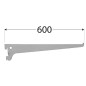10 Consoles Simples Integri 600 mm - Anthracite - Fixation Murale Robuste - D-Work