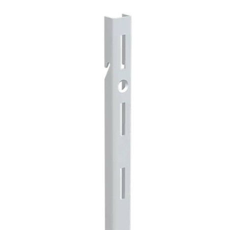 10 Montants Simples Perforés 150 mm - Blanc Intégré - D-Work