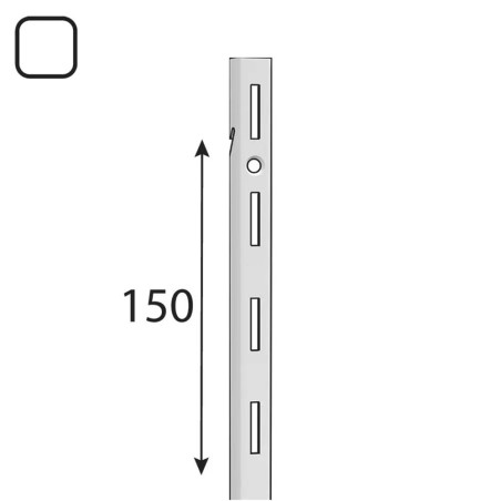 10 Montants Simples Perforés Integri Blanc Awls 150 Bi - 150 mm - D-Work