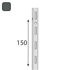 10 Montants Simples Perforés 150 mm - Anthracite Intégré - D-Work