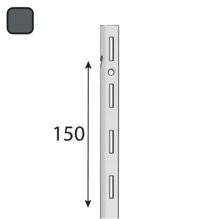 10 Montants Simples Perforés Integri Anthracite Awls 150 Sz - 150 mm - D-Work