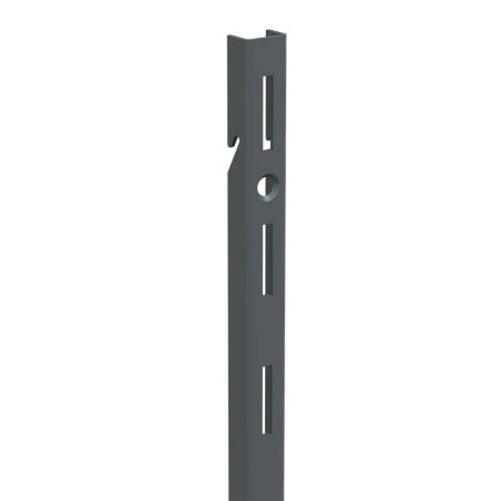 10 Montants Muraux Simples Rainurés 1800 mm - Anthracite - Fixation Murale Durable - D-Work