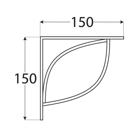 10 Équerres Tramp 150 Sr - 150X150 mm Argent Mat - D-Work