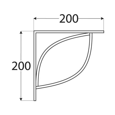 10 Équerres Tramp 200 SR 200x200 mm - Argent Mat - Fixation Robuste - D-Work