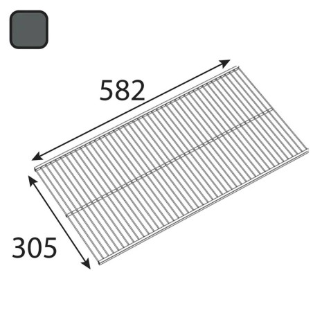 10 Étagères Filaires Integri Anthracite 304.5x582 mm - D-Work