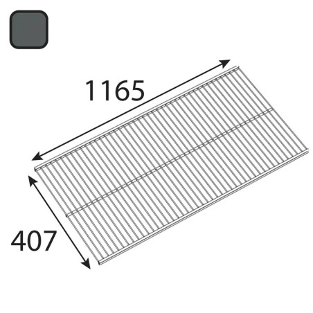 5 Étagères Filaires Integri Anthracite 407x1165 mm - D-Work