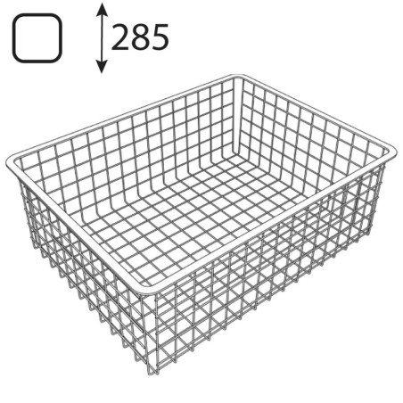 5 Paniers Métalliques Intégri Blanc 53.5x41x28.5 cm - Résistants et Pratiques - D-Work