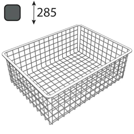 5 Paniers Métalliques Intégri Anthracite 53.5x41x28.5 cm - D-Work