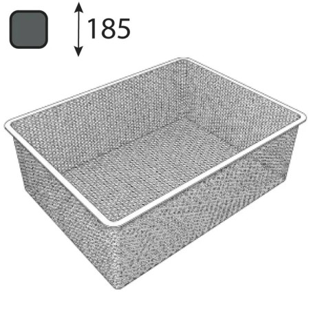 10 Paniers Grillage Intégri Anthracite 53.5x41x18.5 cm - D-Work