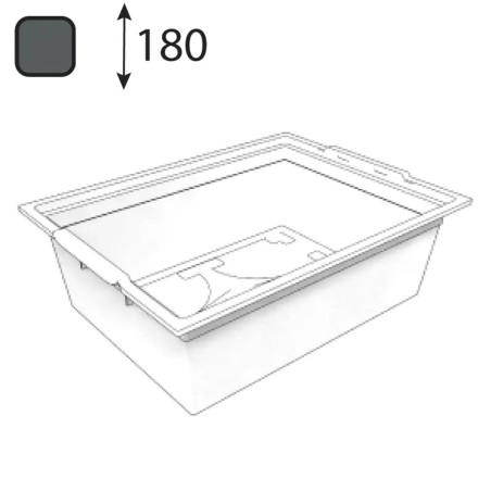 5 Boîtes PE Intégri Anthracite 535x410x180 mm - D-Work