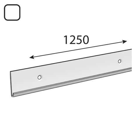 10 Barres Horizontales 1250x43 mm - Blanc - Résistantes et Pratiques - D-Work