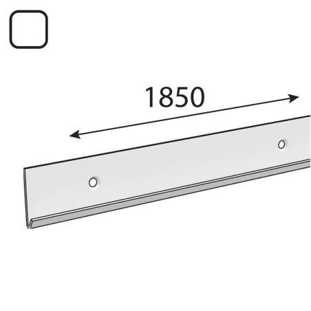 10 Barres Horizontales 1850x43 mm - Blanc Intégré - Résistantes et Pratiques - D-Work