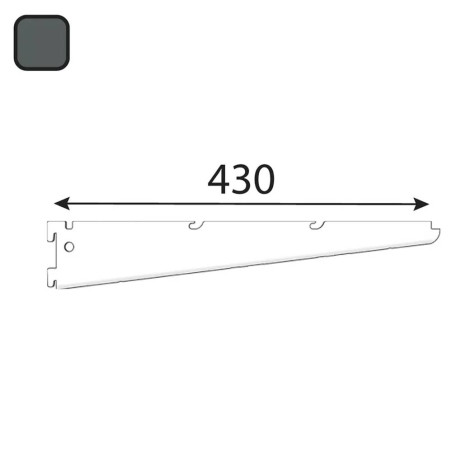 10 Consoles Doubles Integri Anthracite ARWD 430x73 mm - D-Work