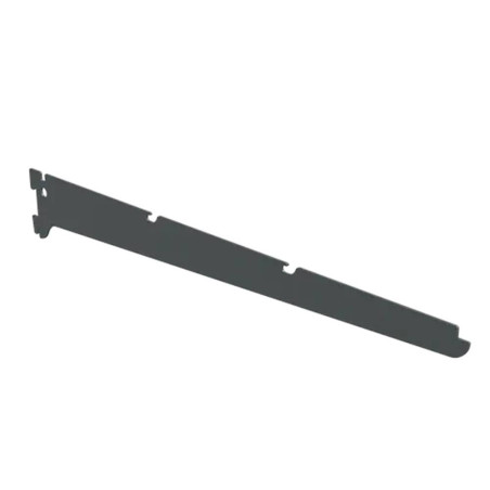 10 Consoles Simples 530x70 mm - Anthracite - Fixation Murale Robuste - D-Work