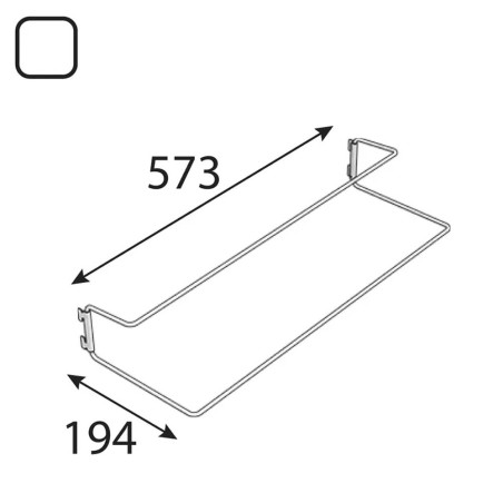 10 Supports à Chaussures Intégri Blanc 573,5x194x97 mm - D-Work