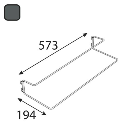 10 Supports à Chaussures Intégri Anthracite 573,5x194x97 mm - D-Work