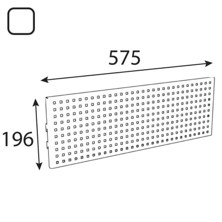 10 Panneaux Perforés Petits Integri Blanc Apb 570/200 Bi - 576X196.6 mm - D-Work