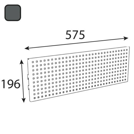 10 Panneaux Perforés Petits Integri Anthracite Apb 570/200 Sz - 576X196.6 mm - D-Work
