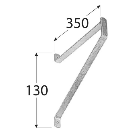 6 Équerres Forte Charge 350x300 mm - Acier - Fixation Robuste - D-Work