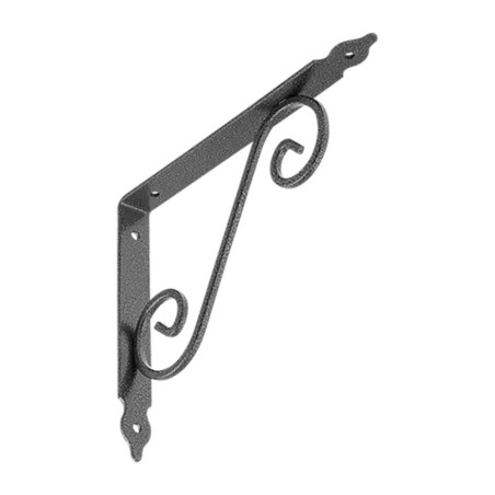 12 Équerres Ornementales Fer Forgé 240x190 mm Argentées - D-Work