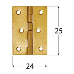 50 Charnières Zinguées Bichromatées 50x46x1 mm - Fixation Durable - D-Work
