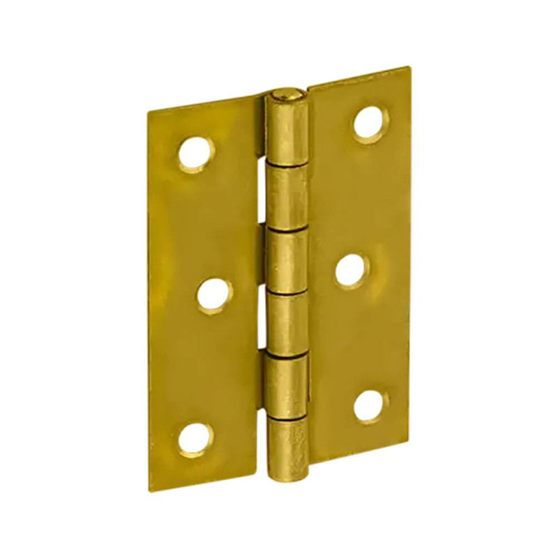 50 Charnières Zinguées 60x48x1 mm - Acier - Fixation Durable - D-Work