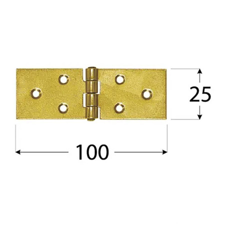 10 Charnières Simples Z 100 A - 100X25X1.5 mm - D-Work
