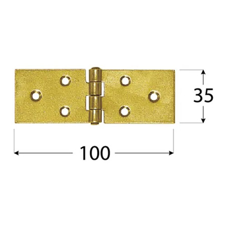 10 Charnières Simples Z 100 B - 100X35X1.5 mm - D-Work