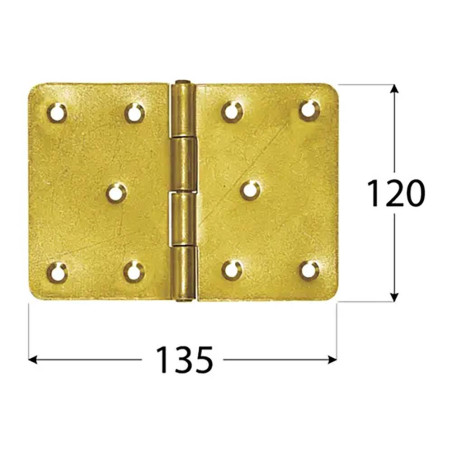 10 Charnières Simples Z 135 - 135X120X2.5 mm - D-Work