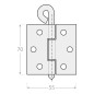 50 Charnières Zinguées 60x48x1 mm - Acier - Fixation Durable - D-Work